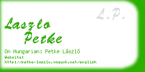 laszlo petke business card